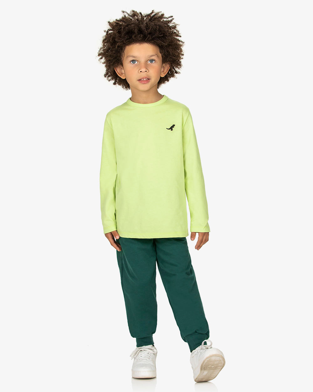 Camiseta Básica Infantil em Meia Malha ReiRex Verde