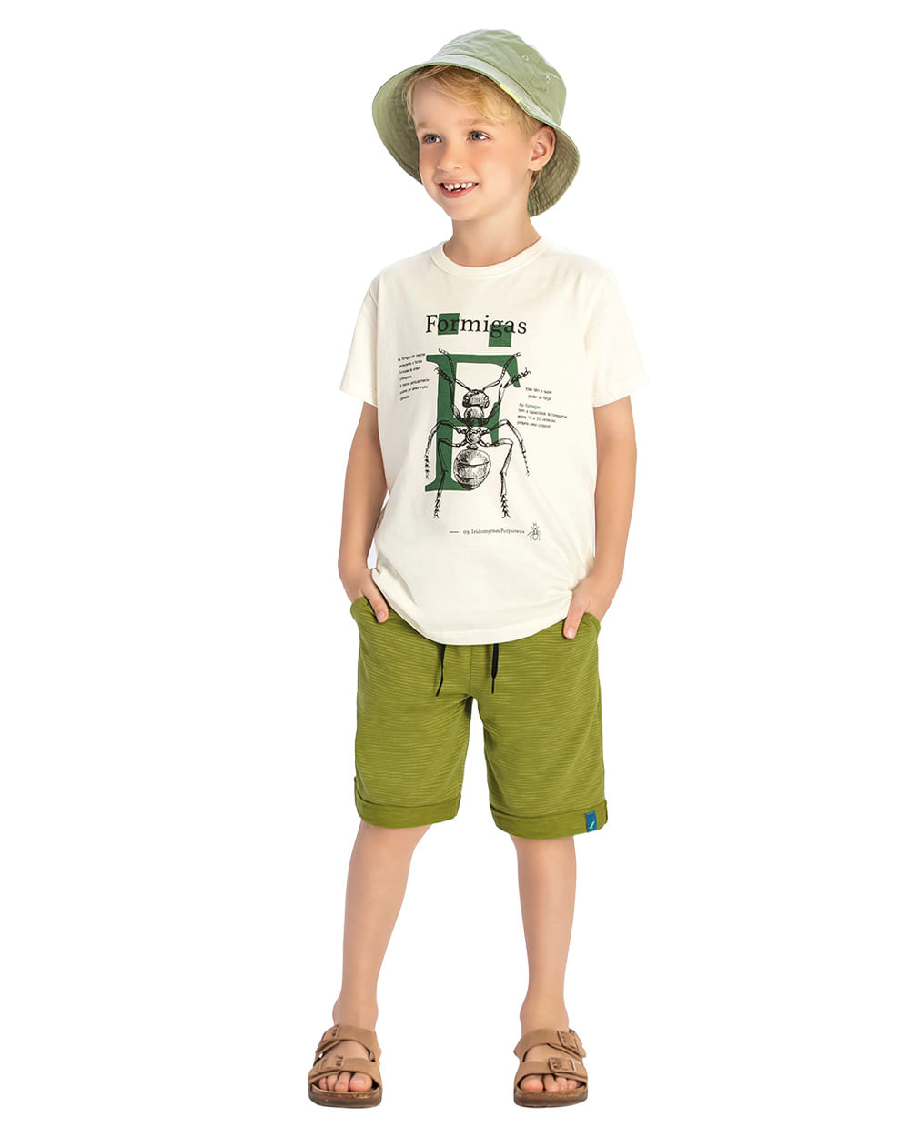 Camiseta Infantil em Meia Malha com Estampa ReiRex