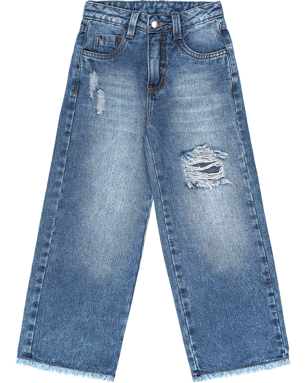 Calça Jeans Menina Kely Kety Wide Leg