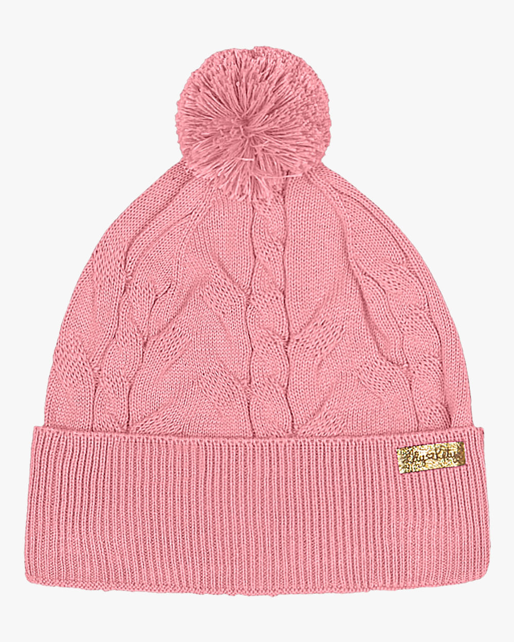 Gorro Infantil Menina em Tricô Kely Kety - Rosa