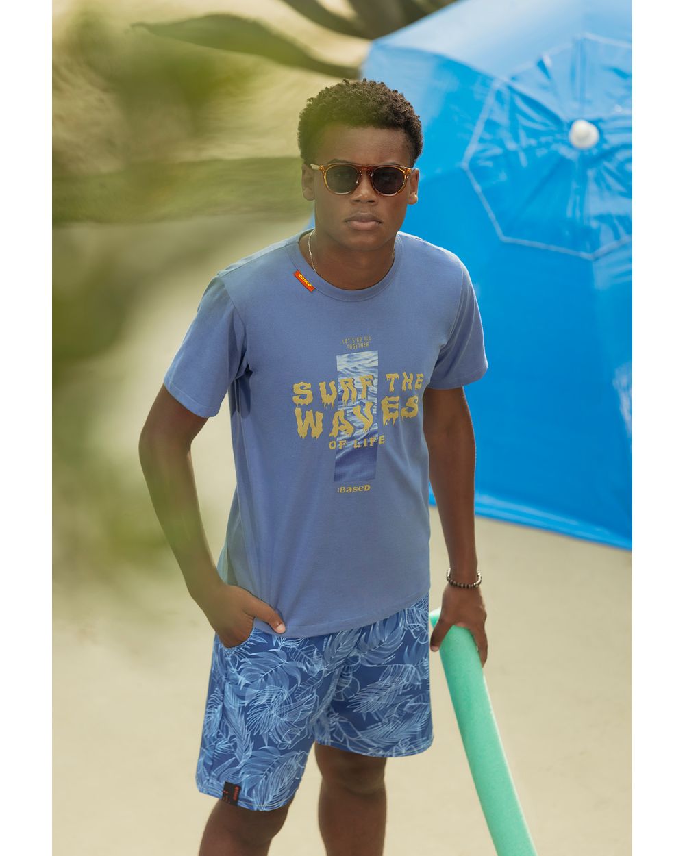 Bermuda Masculina Estampada em Tecido  Based