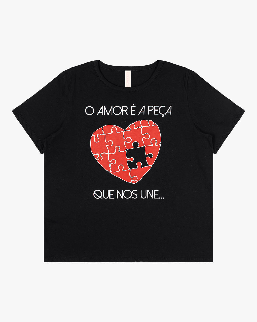 T-shirt Plus Size com Estampa Mãe e Filhos Cereja Rosa