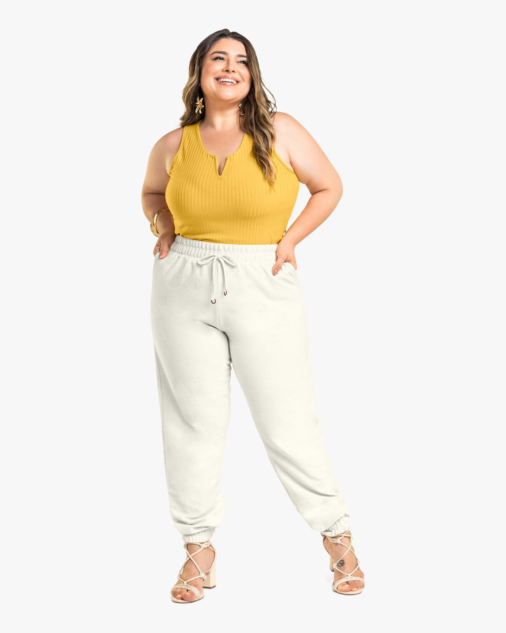 Regata Feminina Plus Size Canelada Cereja Rosa