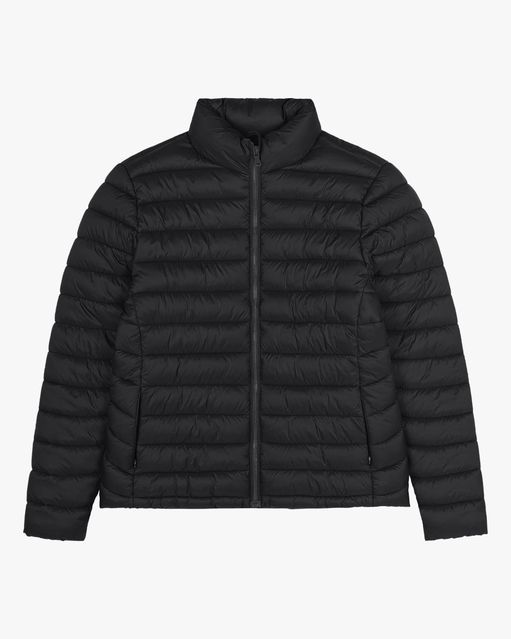 Jaqueta Puffer Feminina Cereja Rosa Preto