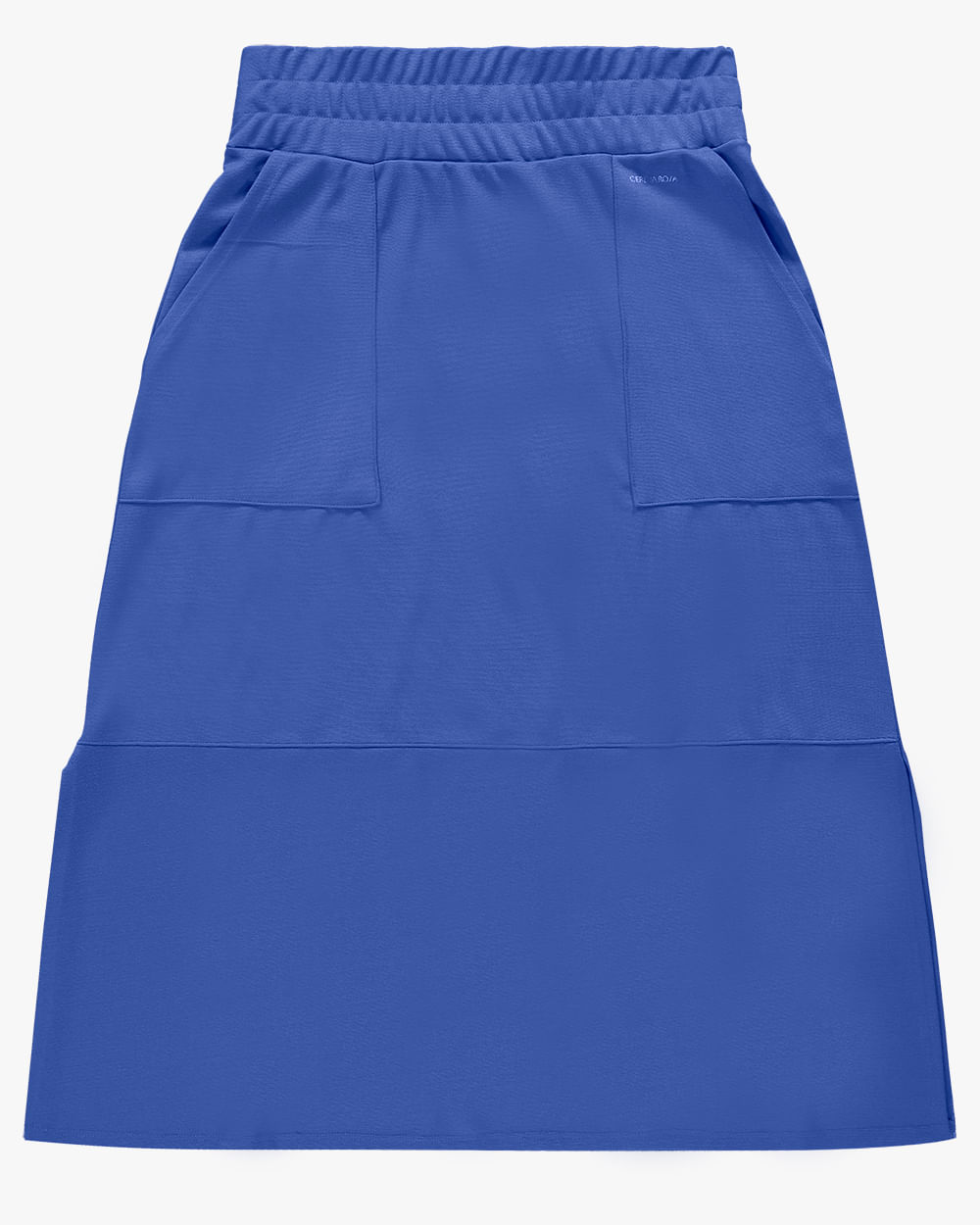 Saia Midi Plus Size em Compact Montaria - Cereja Rosa - Lazuli