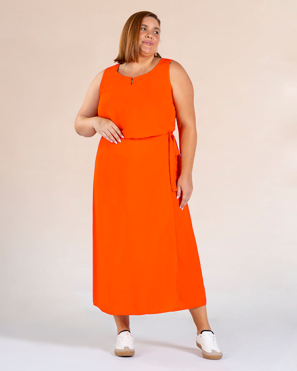 Regata Feminina Plus Size em Viscose - Cereja Rosa - Ginger