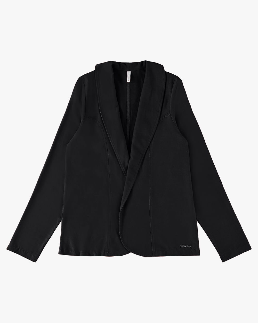 Blazer Feminino em Viscose Linho - Cereja Rosa - Preto