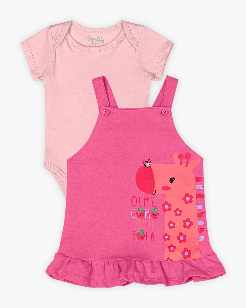 Conjunto Bebê Menina Body e Vestido - Kely Kety - Sugar