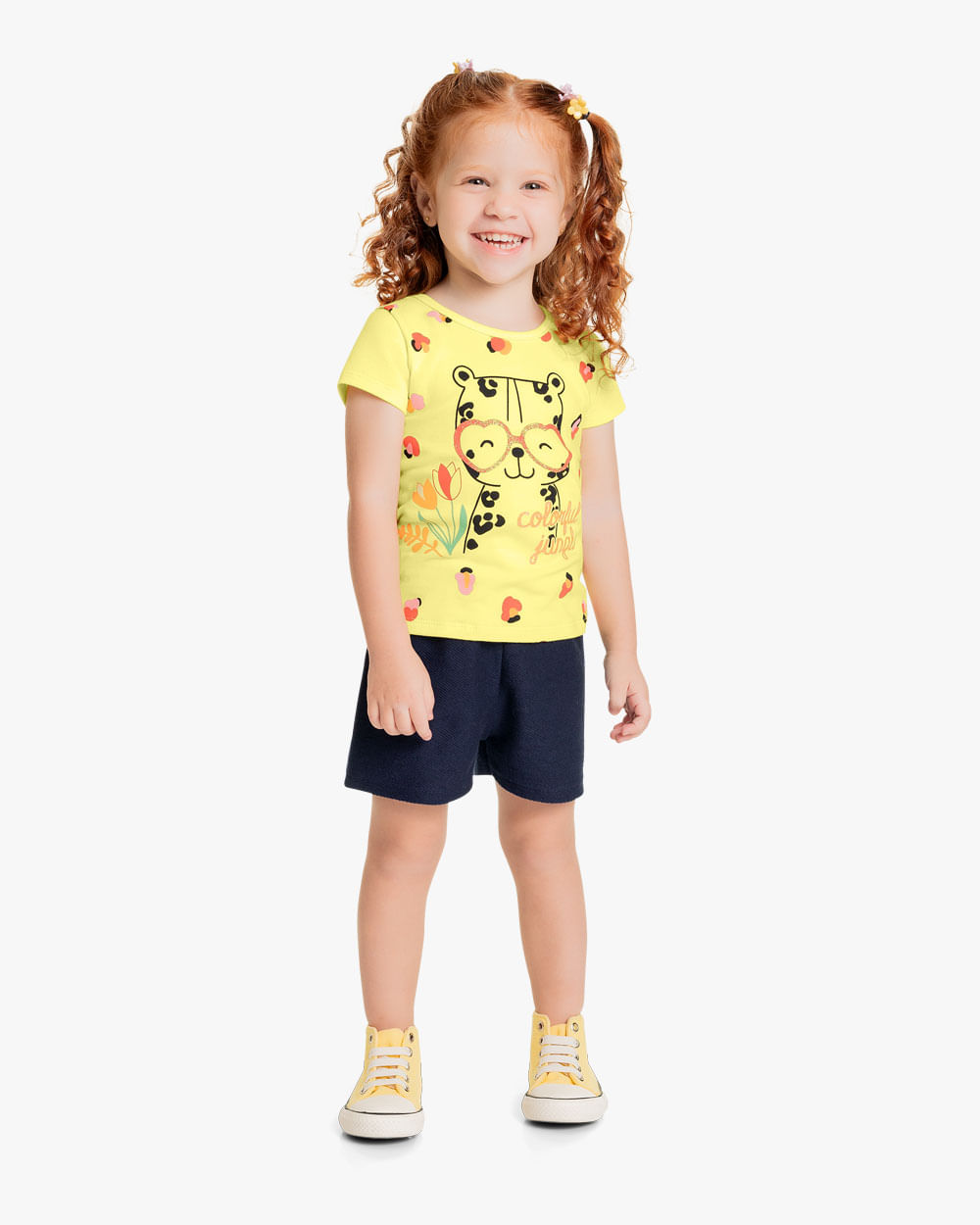 Blusa Infantil em Cotton Estampa Oncinha - Kely Kety - Pinacolada