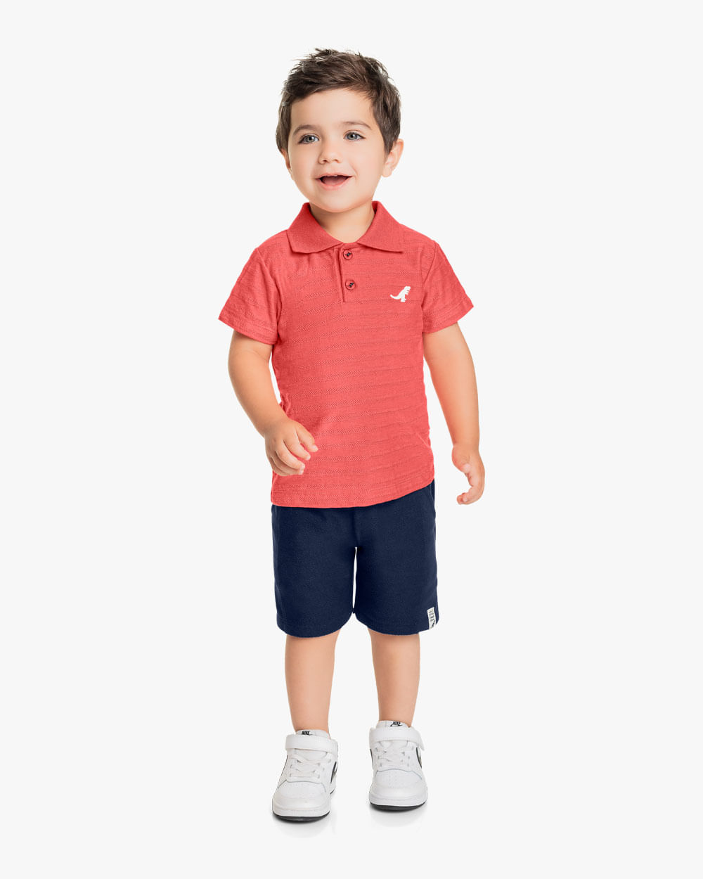 Camisa Polo Infantil Menino em Algodão - ReiRex - Lagosta