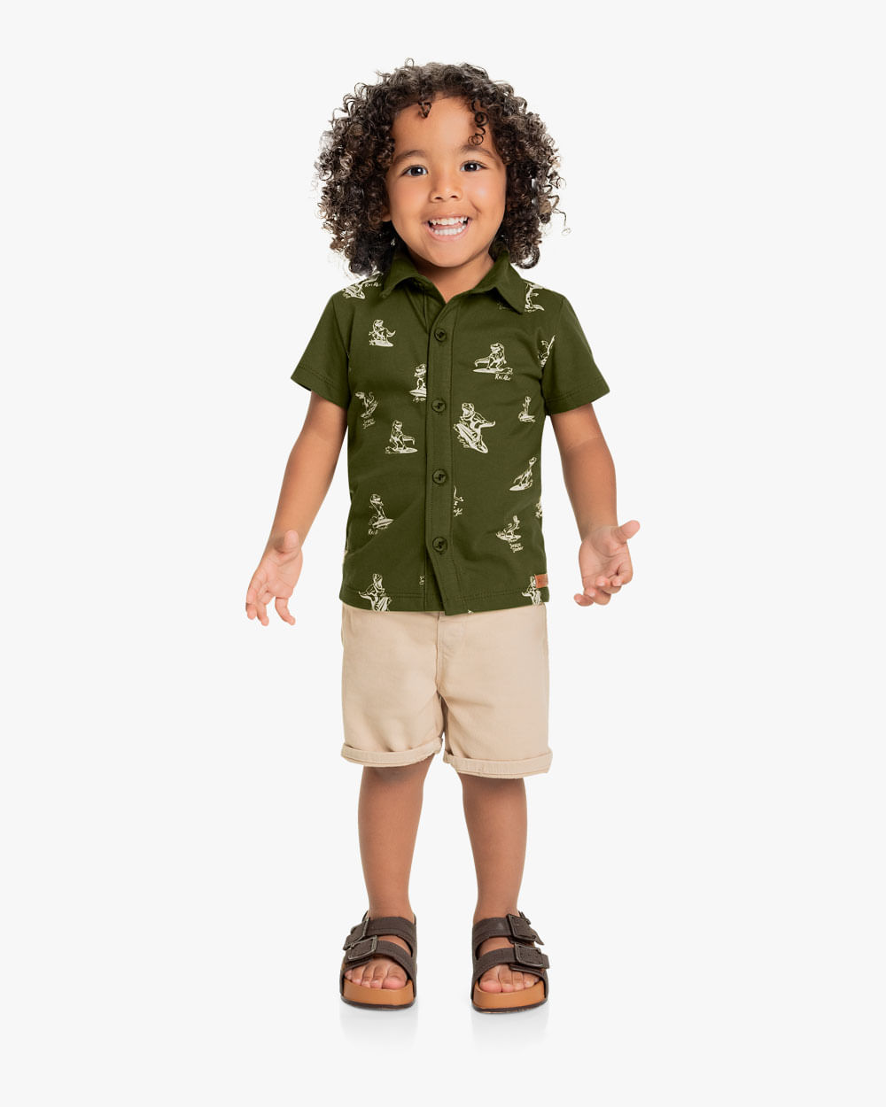 Camisa Infantil Masculina Estampa Dinossauro - ReiRex - Oliveira