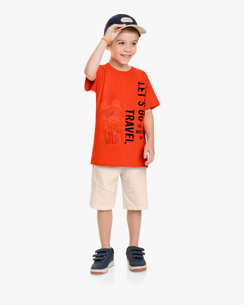 Camiseta Infantil Masculina Manga Curta Estampada - ReiRex - Carrot