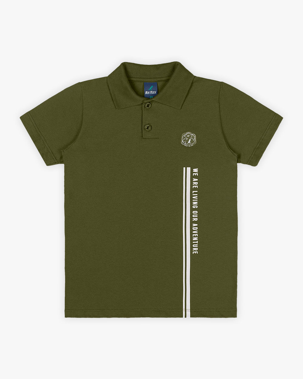 Camisa Polo Infantil Masculina em Meia Malha - Reirex - Oliveira