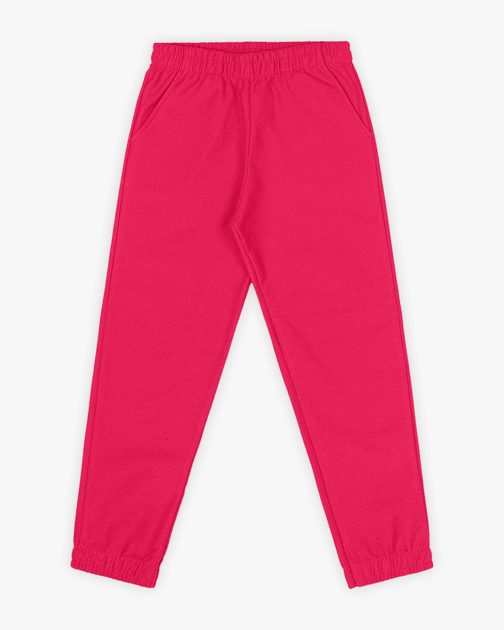 Calça Jogger Infantil Feminina em Moletinho - Kely Kety - Cherry