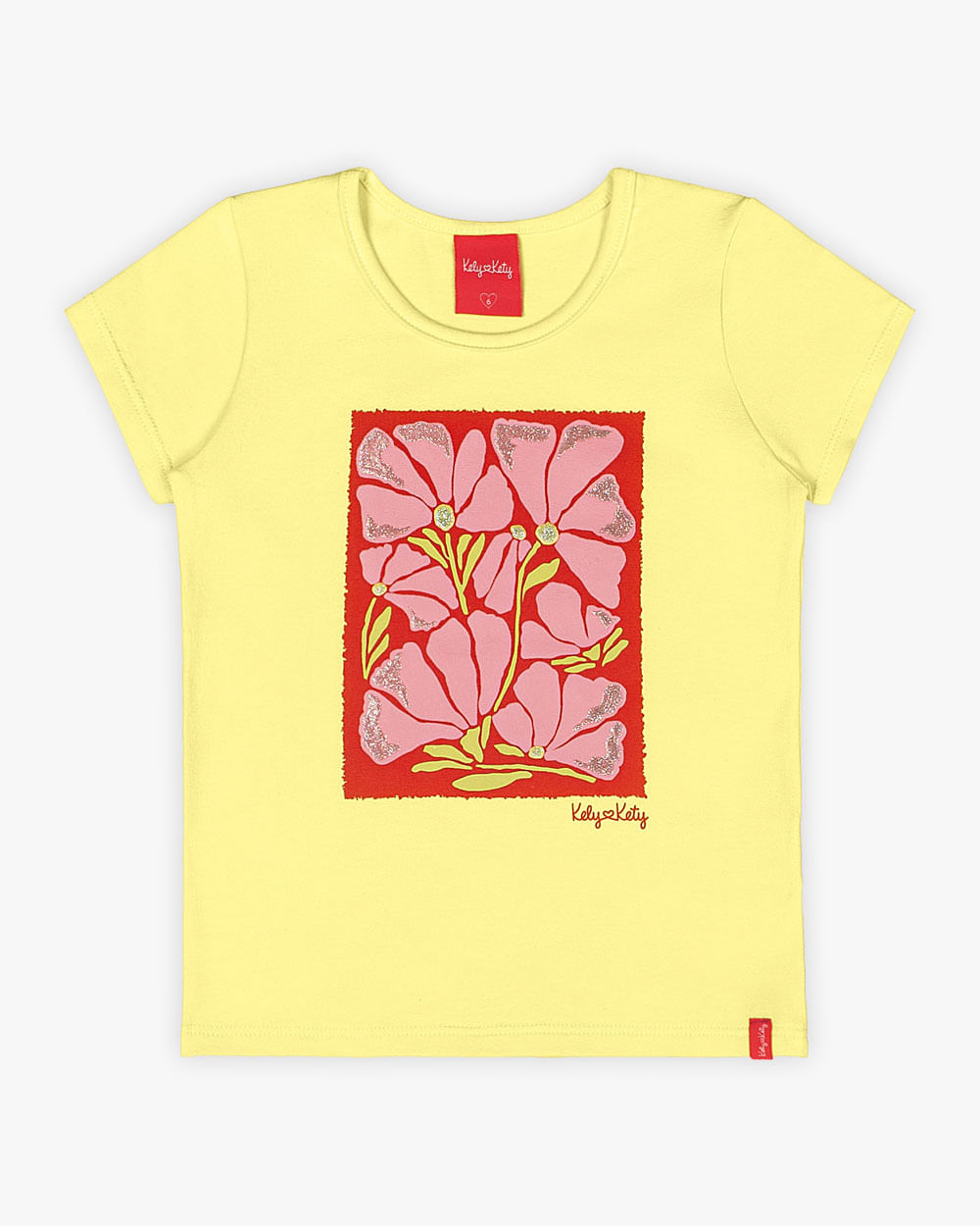 Blusa Infantil em Cotton com Estampa Flores - Kely Kety - Pinacolada