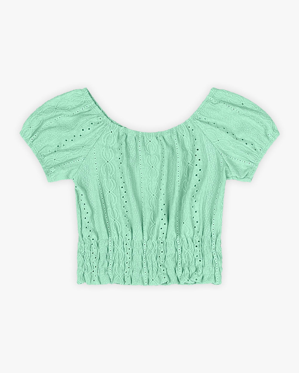 Blusa Infantil Manga Bufante em Malha Laise - Kely Kety - Maresia