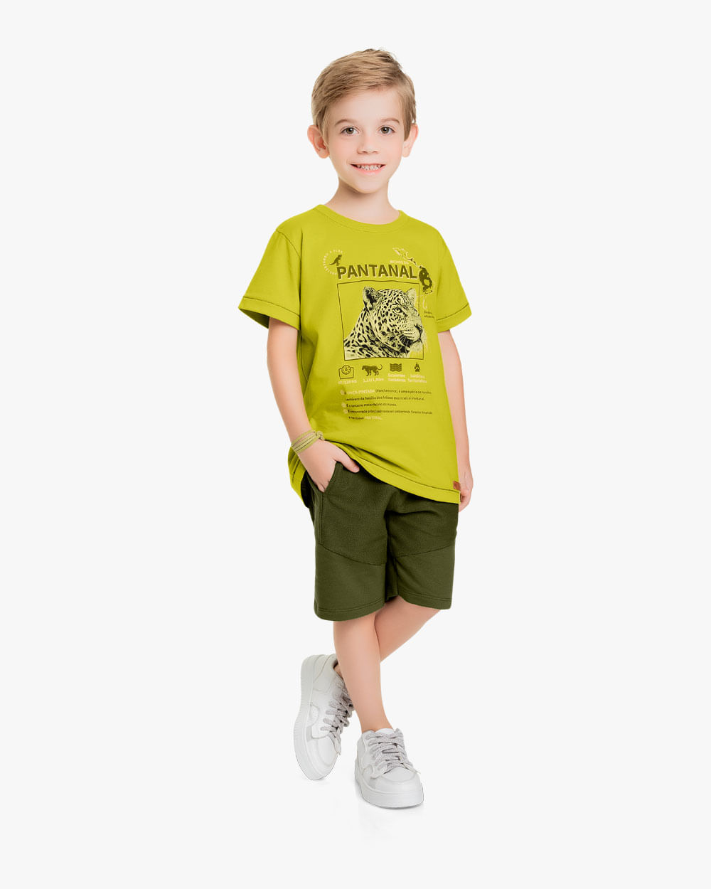 Camiseta Infantil Masculina Estampa Pantanal - ReiRex - Aspargo