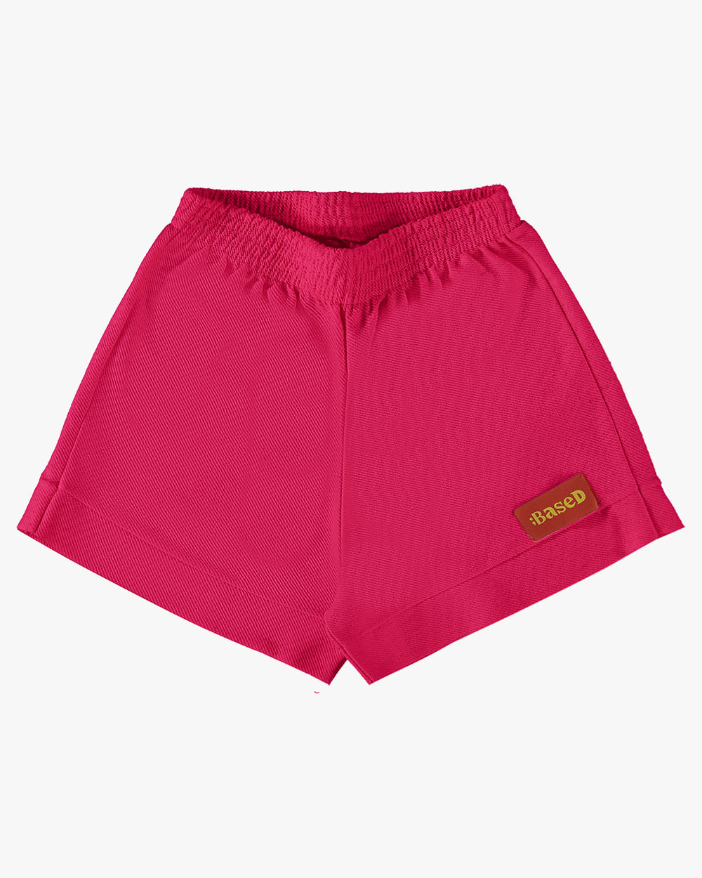 Shorts Juvenil Feminino em Moletinho Sarjado - BaseD - Cherry