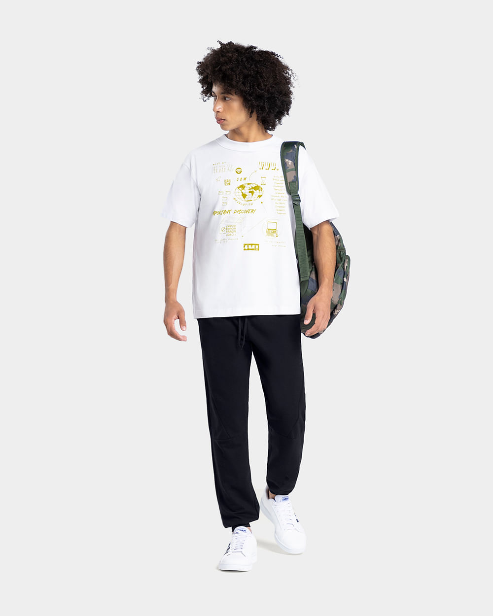 Calça Jogger Juvenil Masculina em Moletinho com Bolso- BaseD - Preto