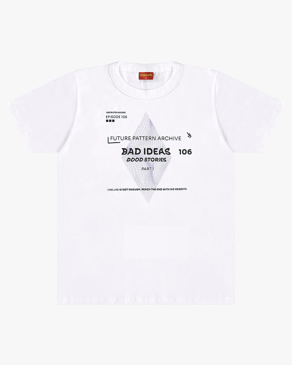 Camiseta Manga Curta Juvenil com Estampa - BaseD - Branco