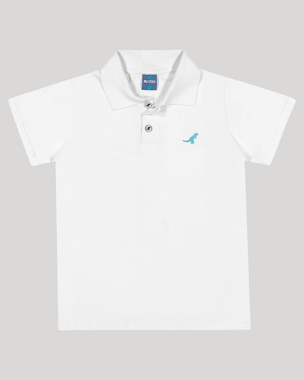 Camisa Polo Básica Infantil Masculino - ReiRex - Branco