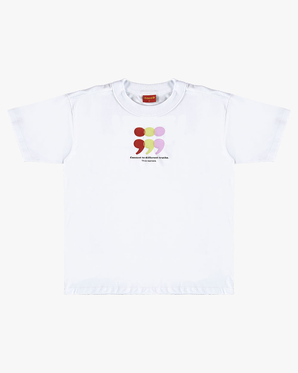 Camiseta Juvenil Oversize com Estampa Frontal - BaseD - Branco