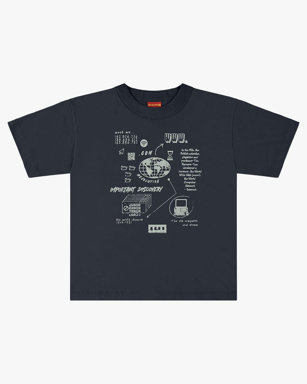 Camiseta Oversize Juvenil em Meia Malha com Estampa - BaseD - Preto