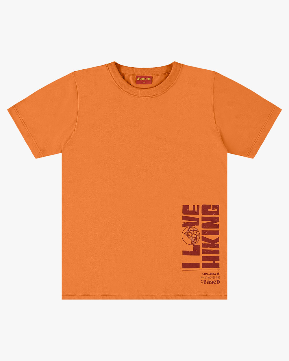 Camiseta Juvenil em Meia Malha com Estampa Laterial - BaseD - Amarelo