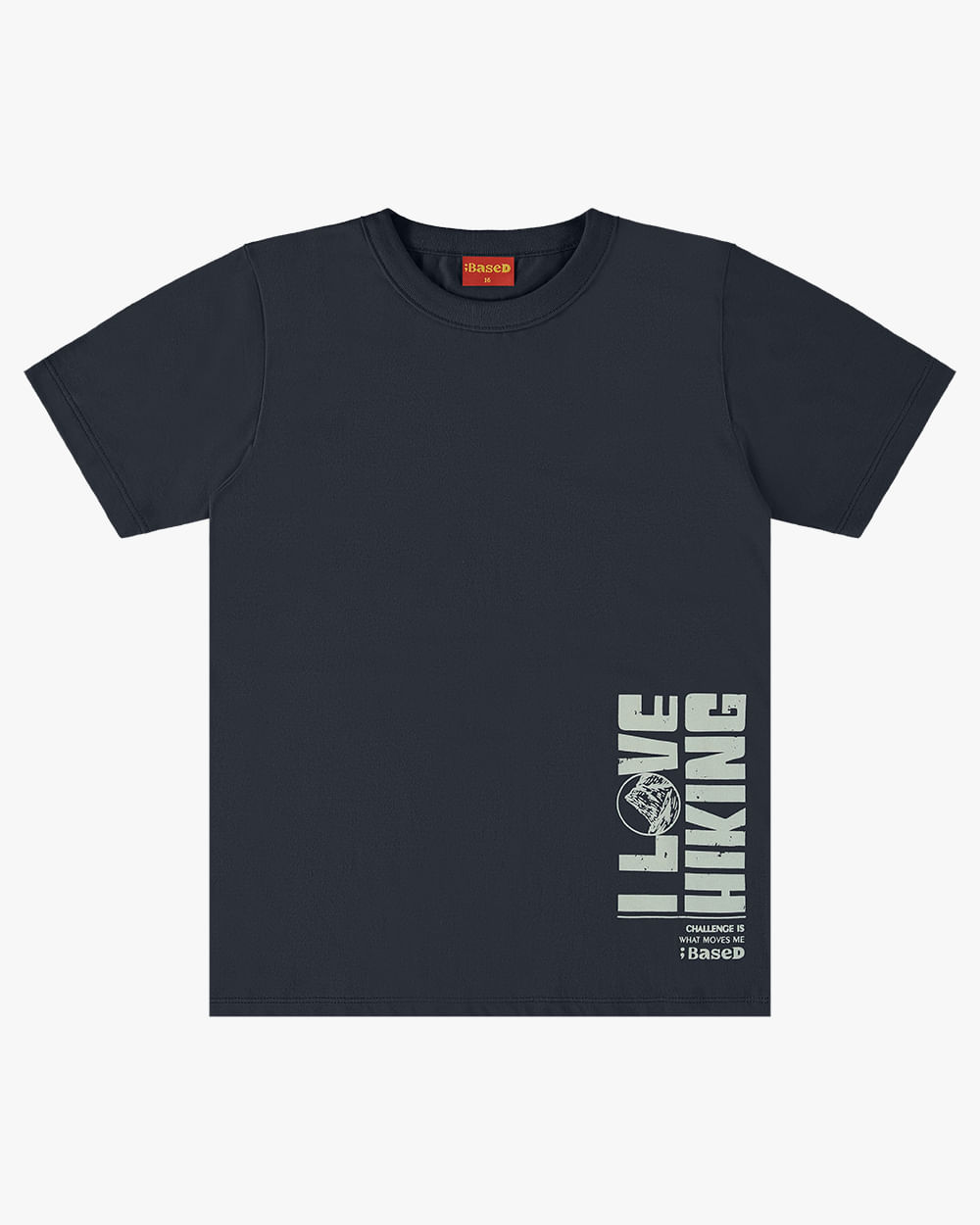 Camiseta Juvenil em Meia Malha com Estampa Laterial - BaseD - Preto