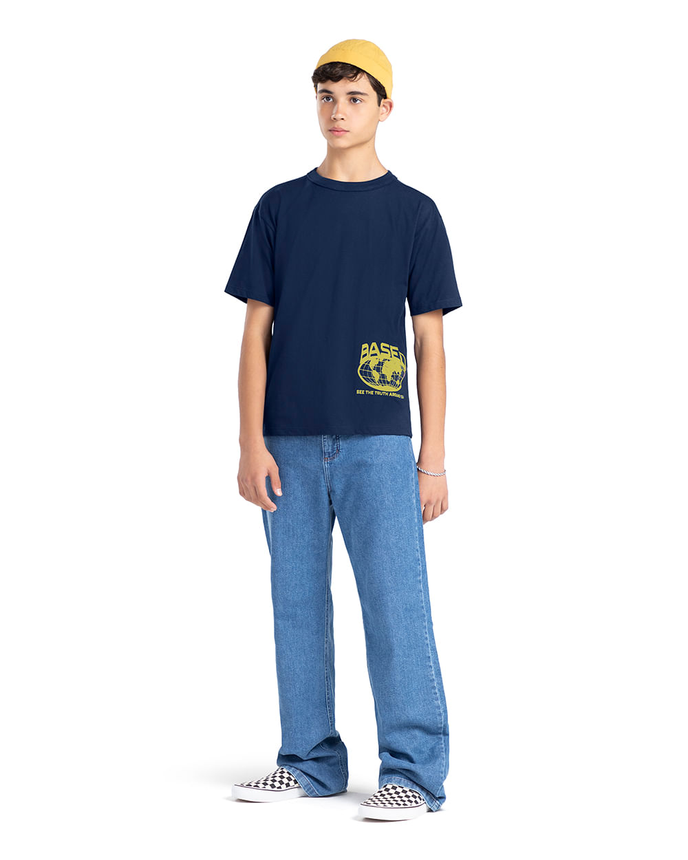 Camiseta Oversize Juvenil com Estampa - BaseD - Oxford