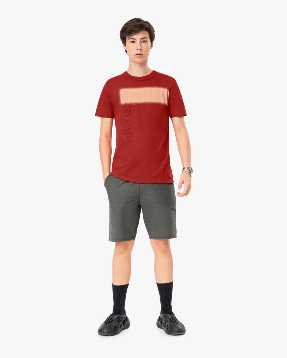 Camiseta Masculina Juvenil em Meia Malha - BaseD - Sienna