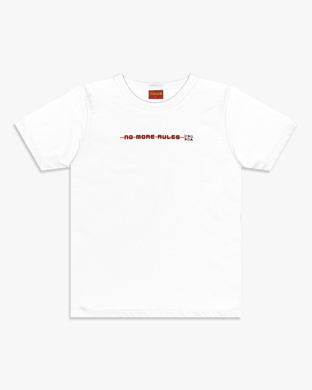 Camiseta Masculina Juvenil em Meia Malha Estampa 3D - BaseD - Branco