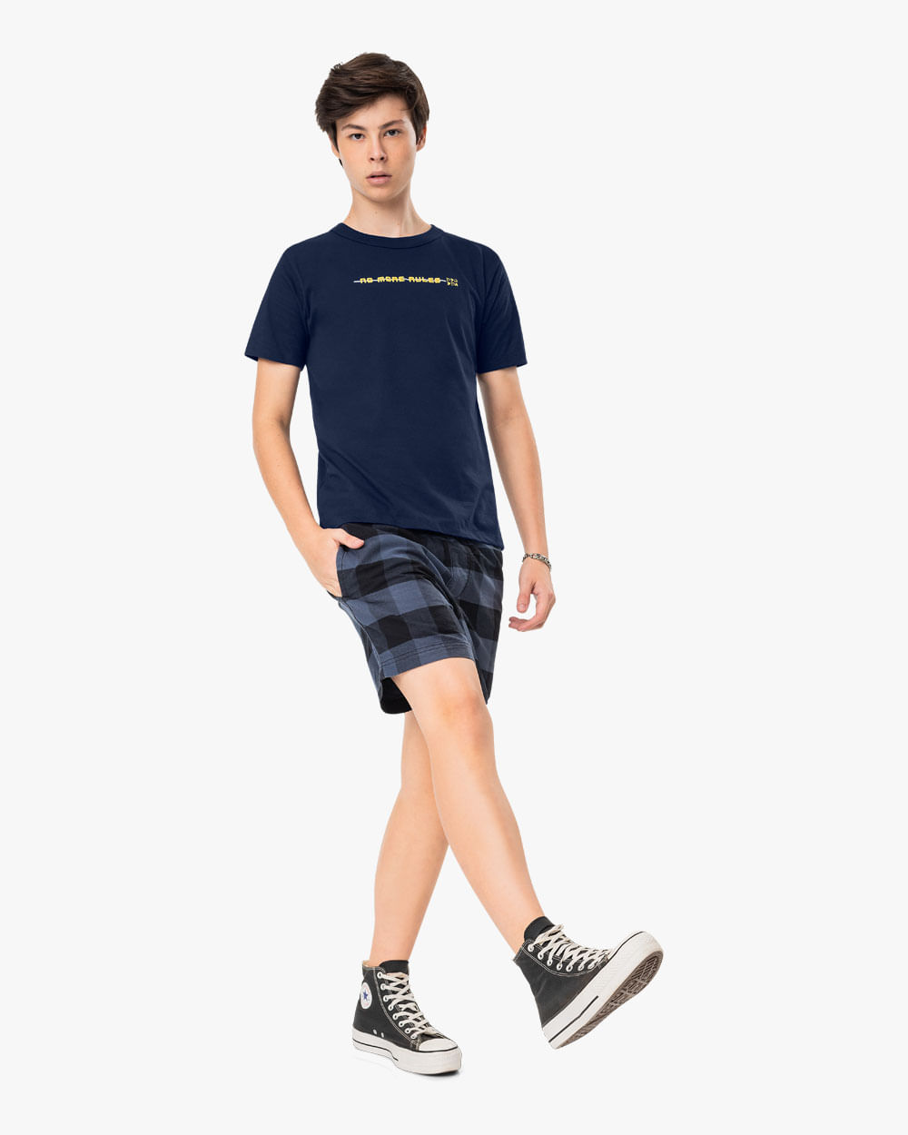 Camiseta Masculina Juvenil em Meia Malha Estampa 3D - BaseD - Oxford