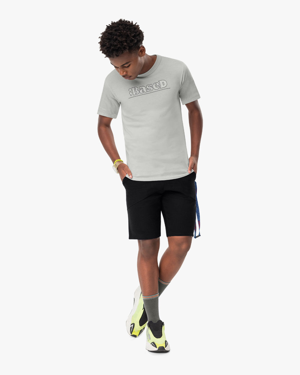 Camiseta Masculina Juvenil com Estampa 3D - BaseD -Elegance