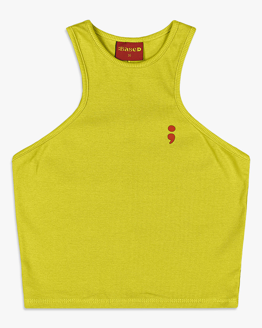 Regata Feminina Juvenil Halter Neck Canelada - BaseD - Aspargo