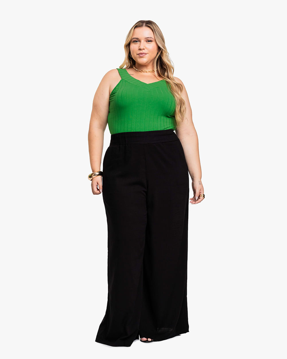 Regata Feminina Plus Size em Cotton Canelado - Cereja Rosa - Online