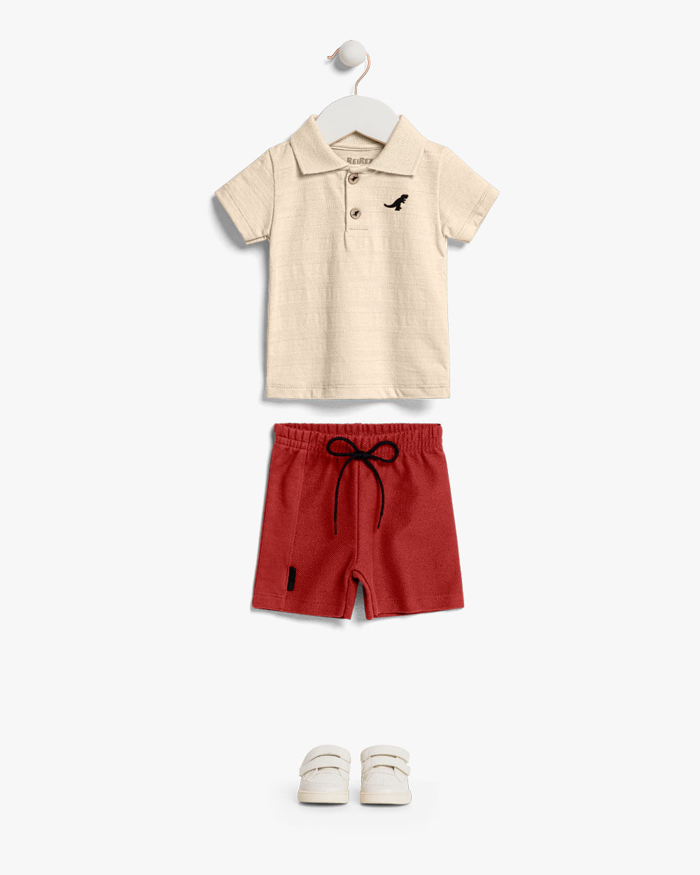 Conjunto Bebê Menino com Polo e Bermuda - ReiRex - Tapioca