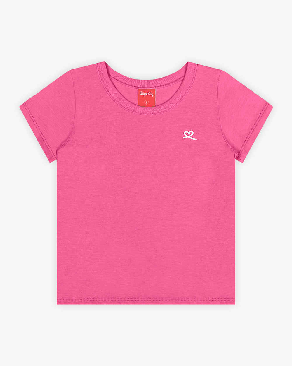 Blusa Básica Infantil Manga Curta em Meia Malha - Kely Kety - Blossom