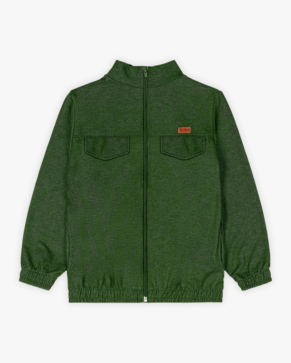 Jaqueta Infantil Menino com Bolso em Moletom Jeans - ReiRex - Verde